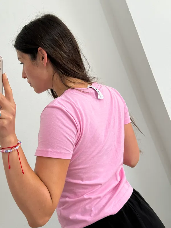 Remera zara rosada talle xs