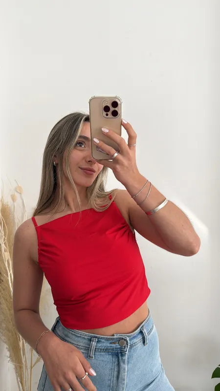 Top rojo indian nuevo talle m