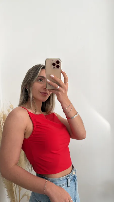 Top rojo indian nuevo talle m