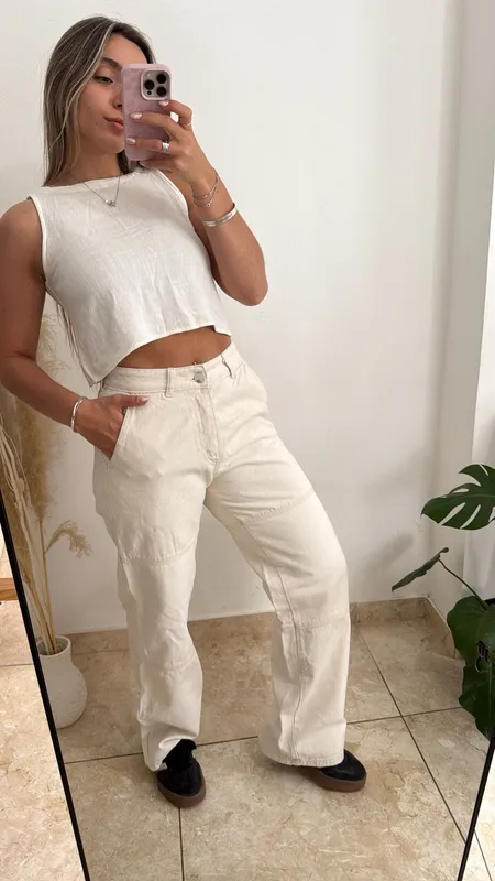 Jeans beige talle 38