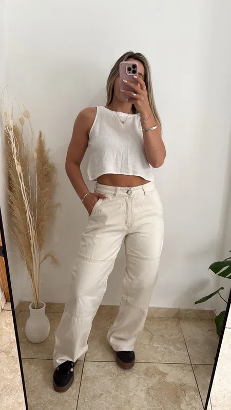 Jeans beige talle 38