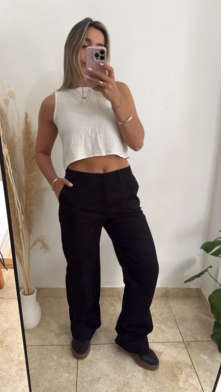 Pantalon de vestir negro talle 38