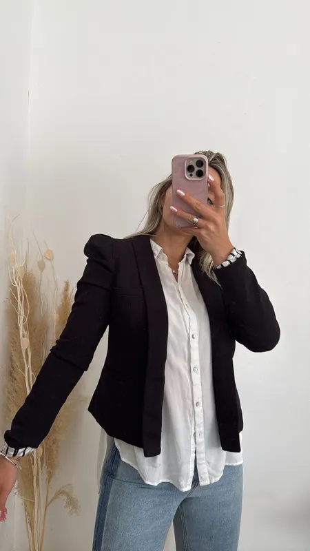 Blazer crop mangas princesa bellmur