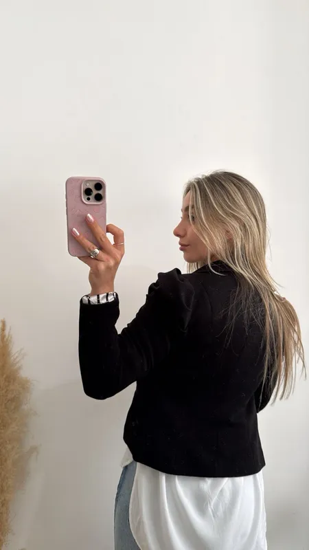 Blazer crop mangas princesa bellmur