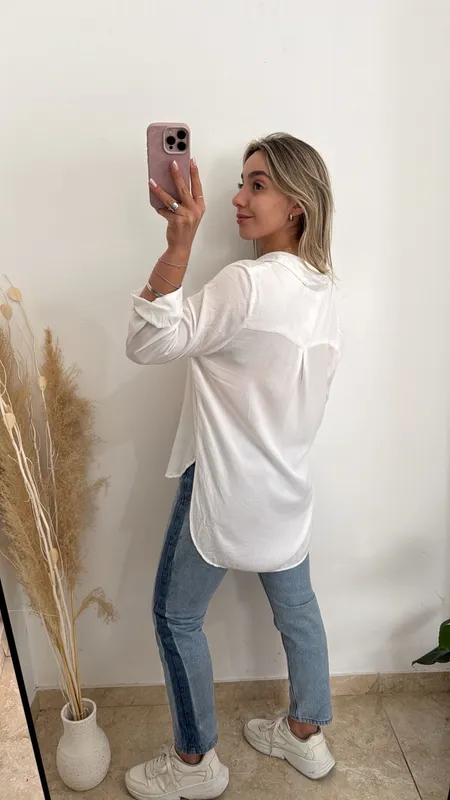 Camisa blanca larga