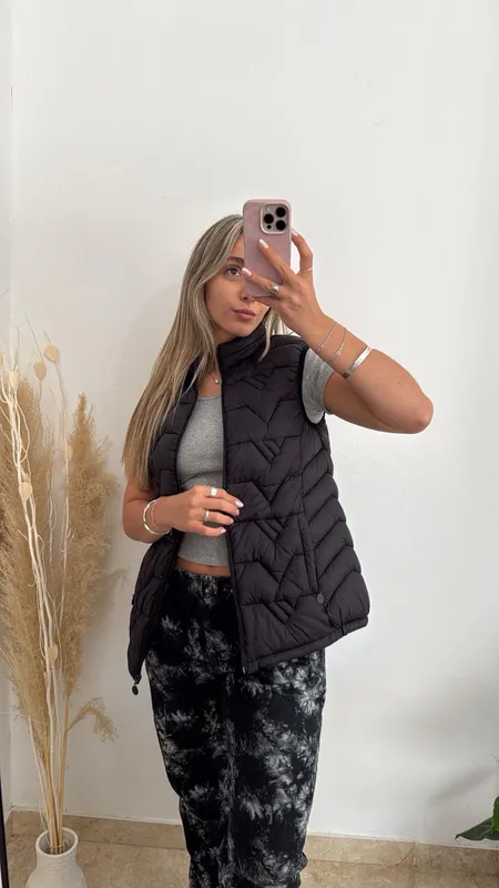 Chaleco inflado negro