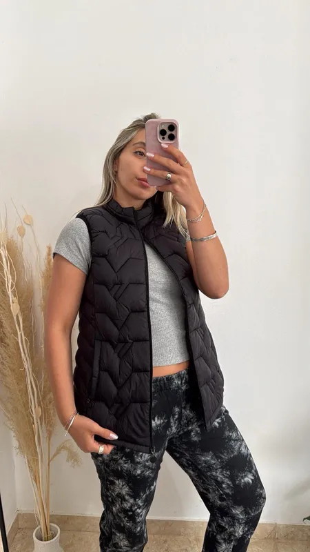 Chaleco inflado negro