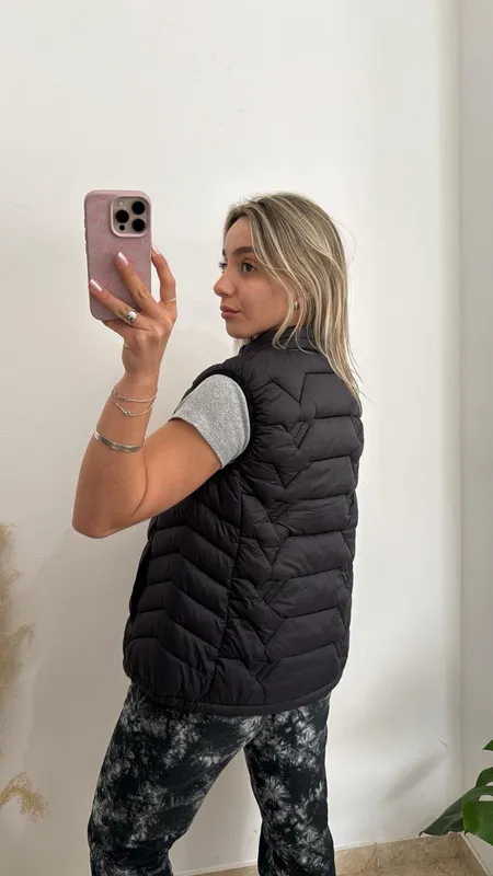 Chaleco inflado negro