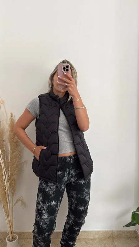 Chaleco inflado negro