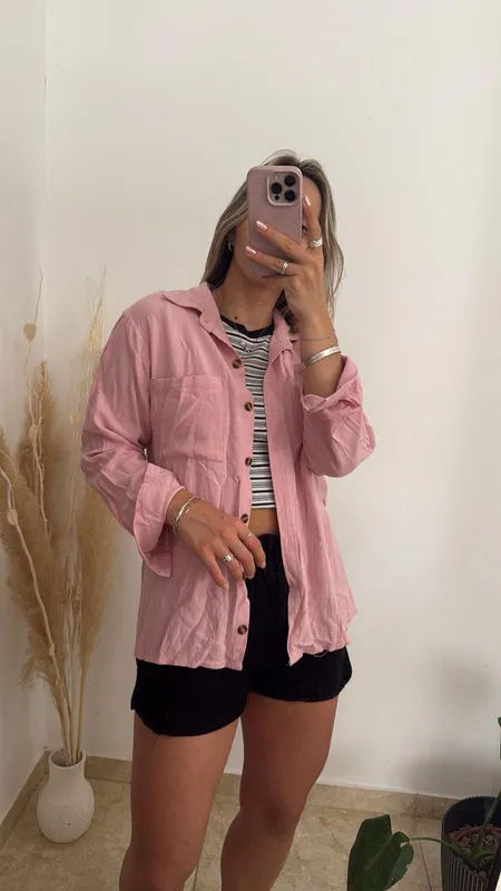 Camisa rosada talle m