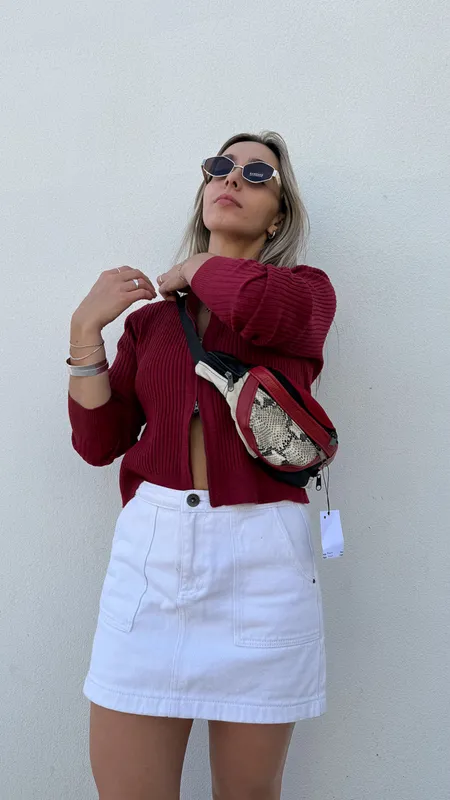 Riñonera bordo de cuero