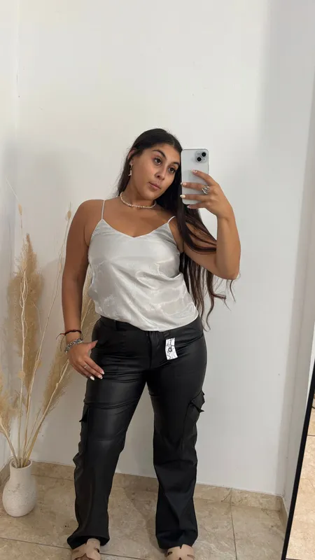 Musculosa plateada talle m