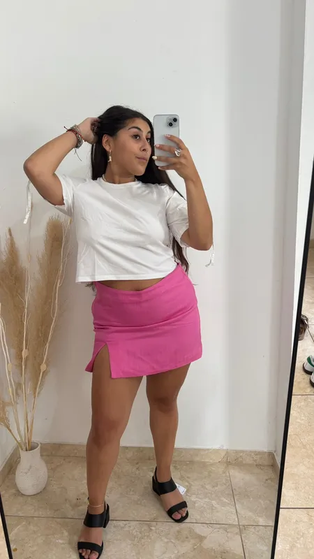 Pollera fucsia hym talle 46 xl