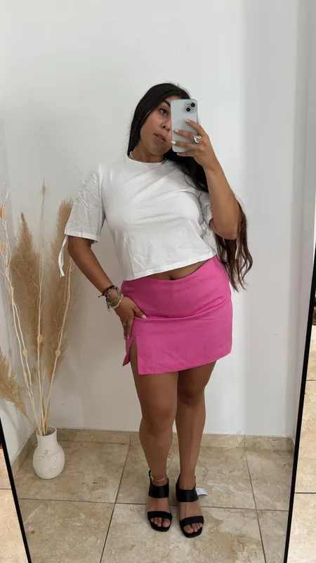 Pollera fucsia hym talle 46 xl