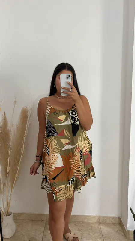 Vestido floreado musculosa talle l