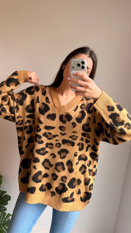 Buzo animal print talle 2xl