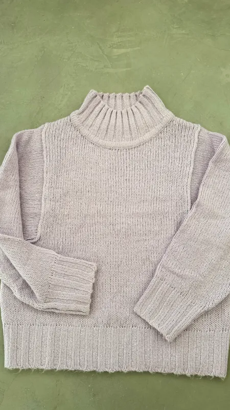 Buzo lila indian con cuello alto talle s/m