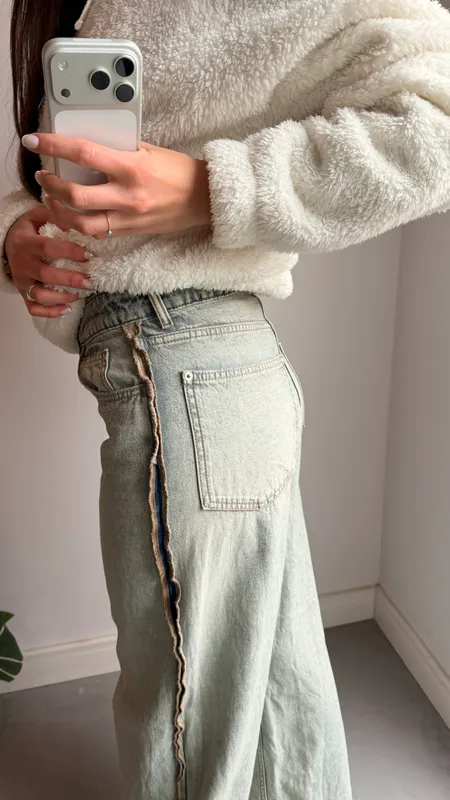 Jeans tendencia costura talle 30