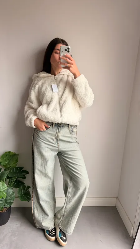 Jeans tendencia costura talle 30