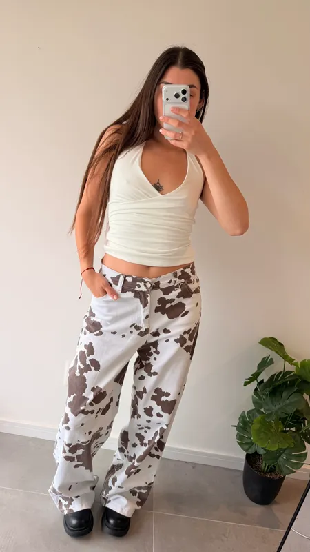 Top blanco al cuello talle l