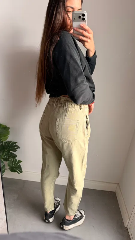 Slouchy verde zara talle 36