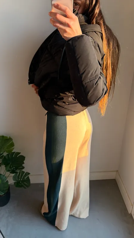 Pantalon de tela pimenton talle m