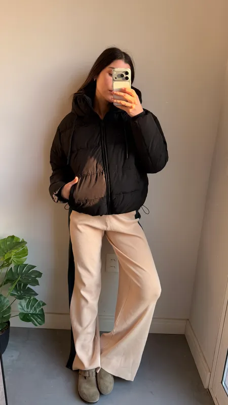 Pantalon de tela pimenton talle m
