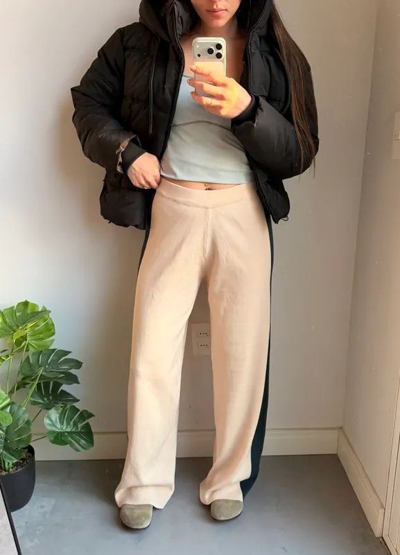 Pantalon de tela pimenton talle m