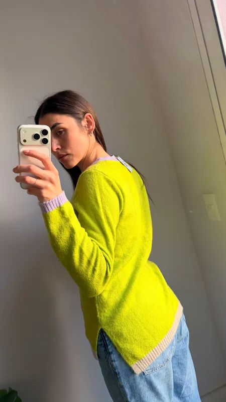 Buzo verde lima lolita talle xs