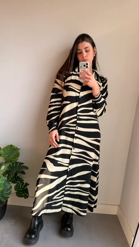 Vestido zebra talle m