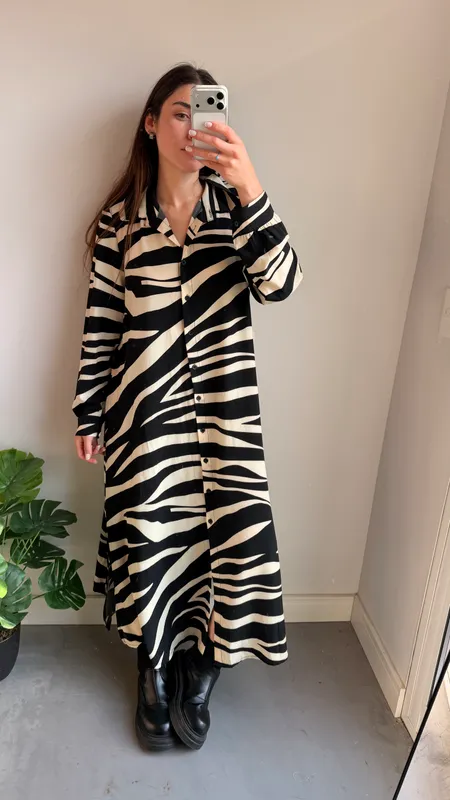 Vestido zebra talle m