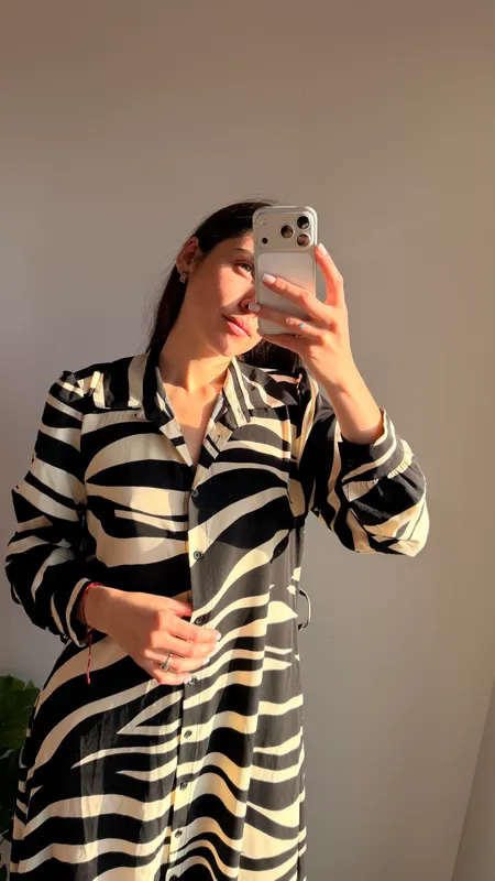Vestido zebra talle m