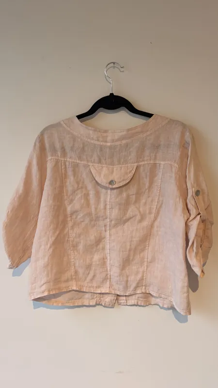 Camisa rosada de lino talle sm