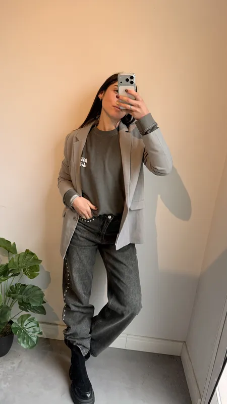 Blazer gris daniel cassin talle m