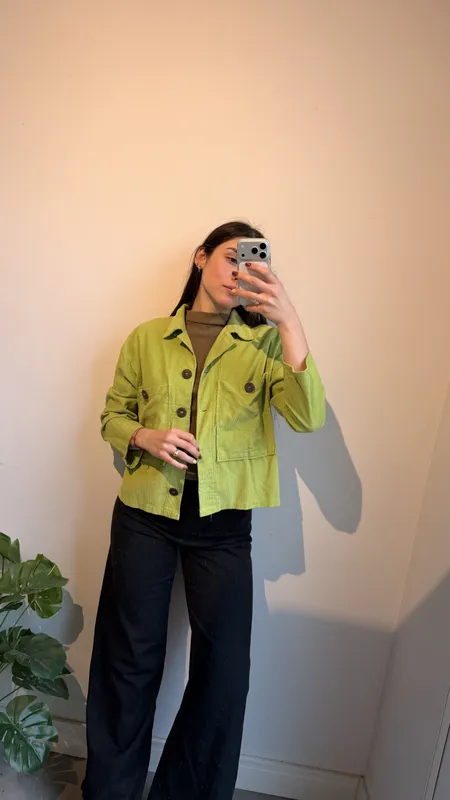 CHAQUETA de pana verde talle m