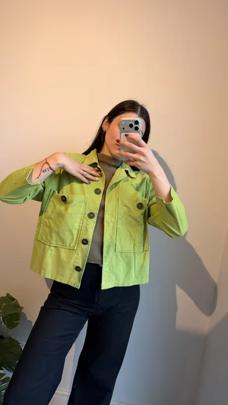 CHAQUETA de pana verde talle m