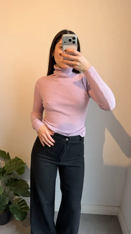 Polera lila talle m