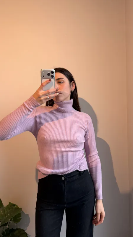 Polera lila talle m