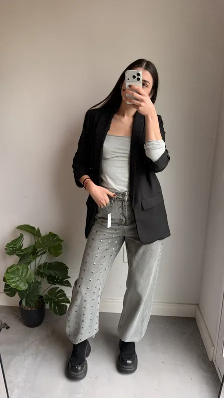 Blazer negro indian talle s