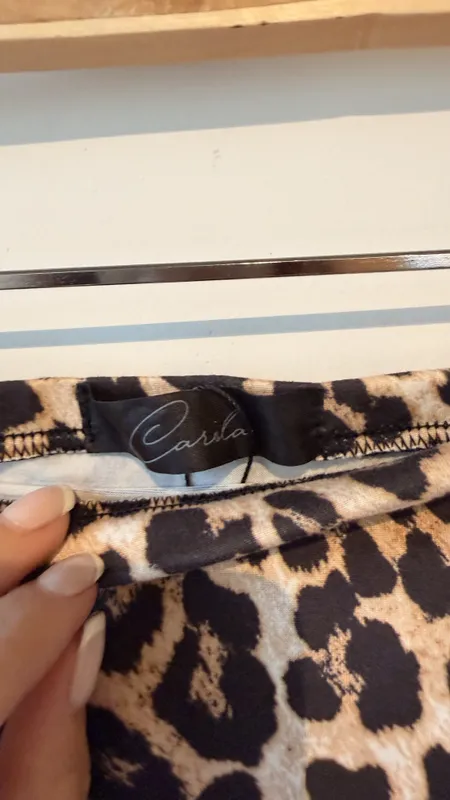 Top straples animal print talle s