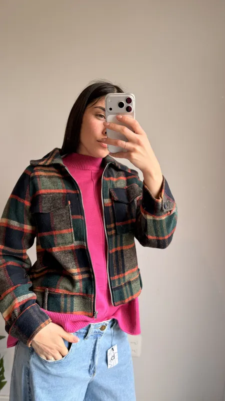 Campera cuadros saura talle s