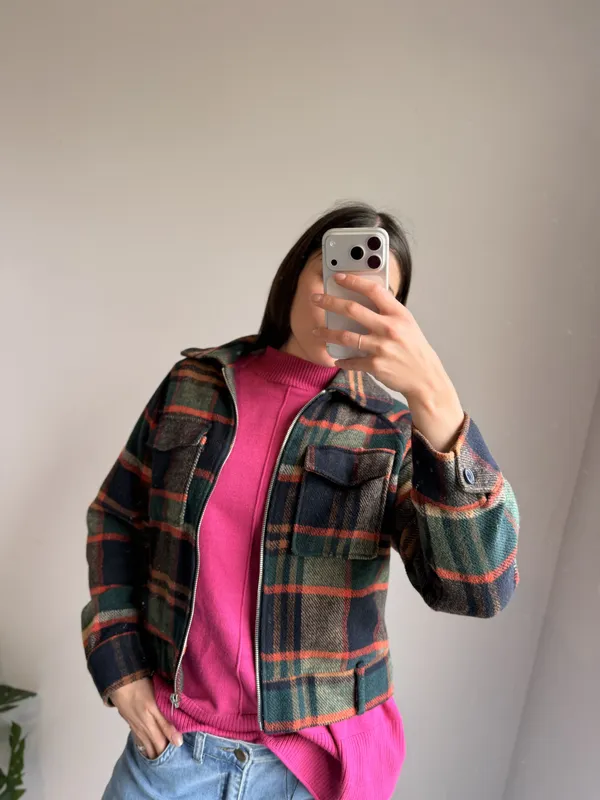 Campera cuadros saura talle s
