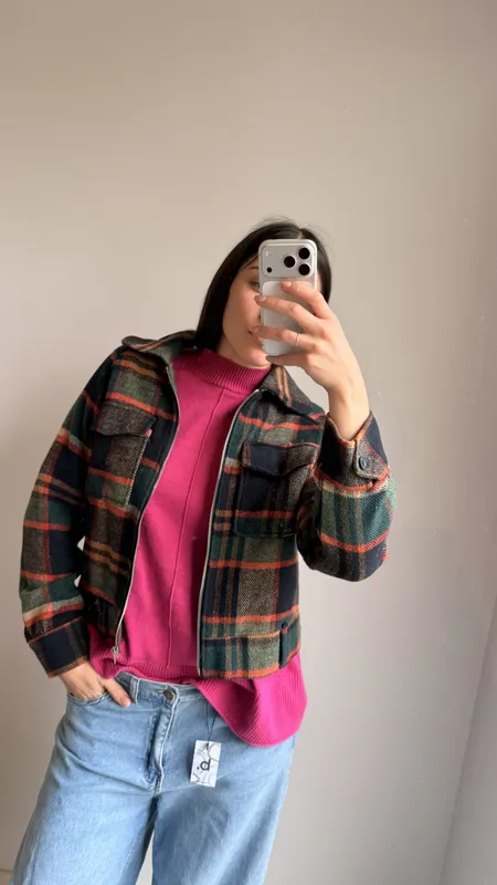 Campera cuadros saura talle s