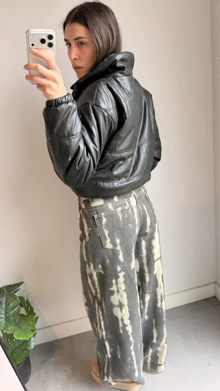 Campera bomber ecocuero talle s