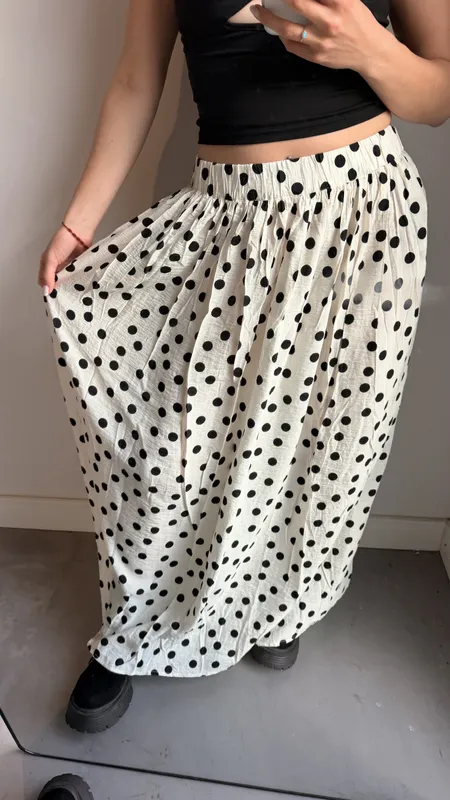 Pollera lunares talle xl