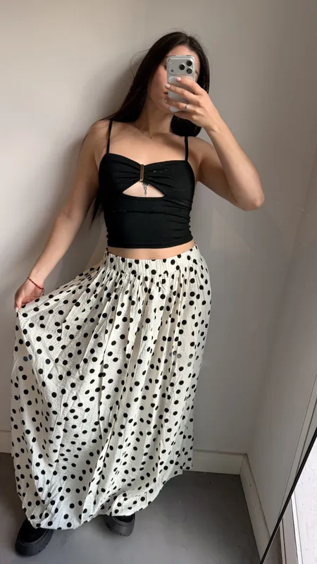Pollera lunares talle xl