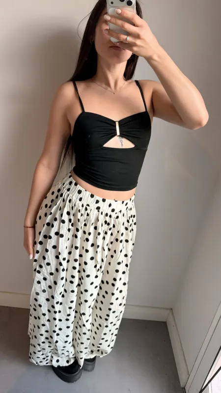 Pollera lunares talle xl