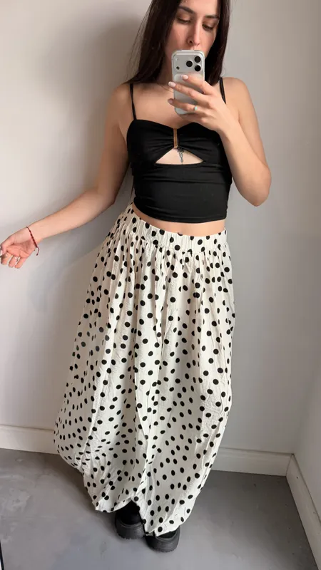 Pollera lunares talle xl