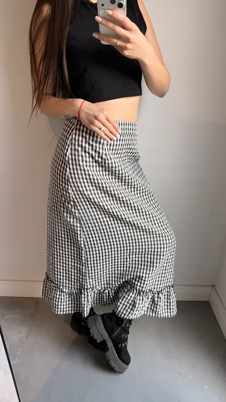 Pollera a cuadros talle m