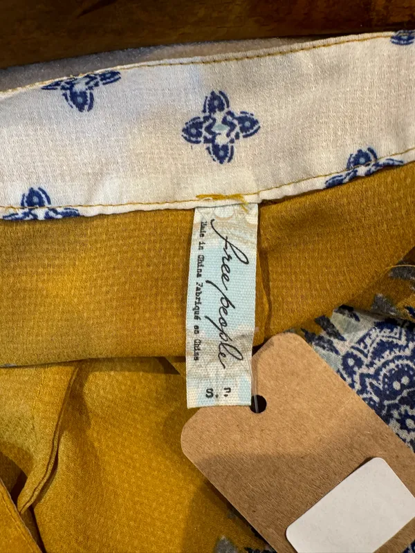 Vestido boho naranja y blanco